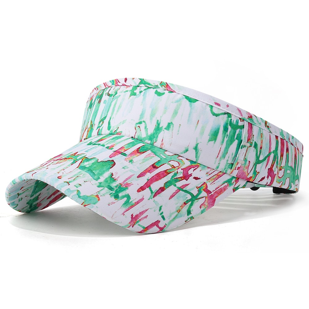 Tie Dye Breathable Sun Visor Lightweight Unisex Outdoor Sports Cap For Running Hiking 7