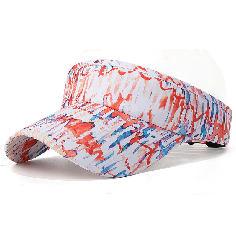 Tie Dye Breathable Sun Visor Lightweight Unisex Outdoor Sports Cap For Running Hiking 9