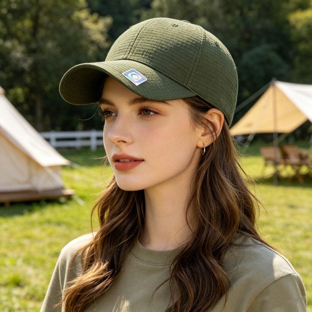 Summer Plaid Baseball Cap Quick Drying Unisex Multi Color 4