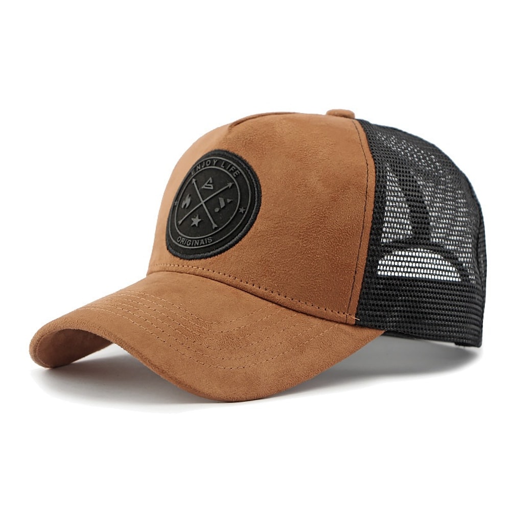 Breathable Suede Mesh Trucker Hat Adjustable Casual Baseball Cap 9