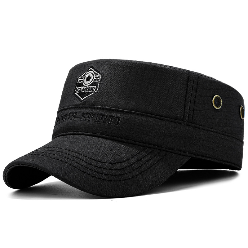 Mens Lightweight Quick Dry Plaid Military Cap with Ventilation