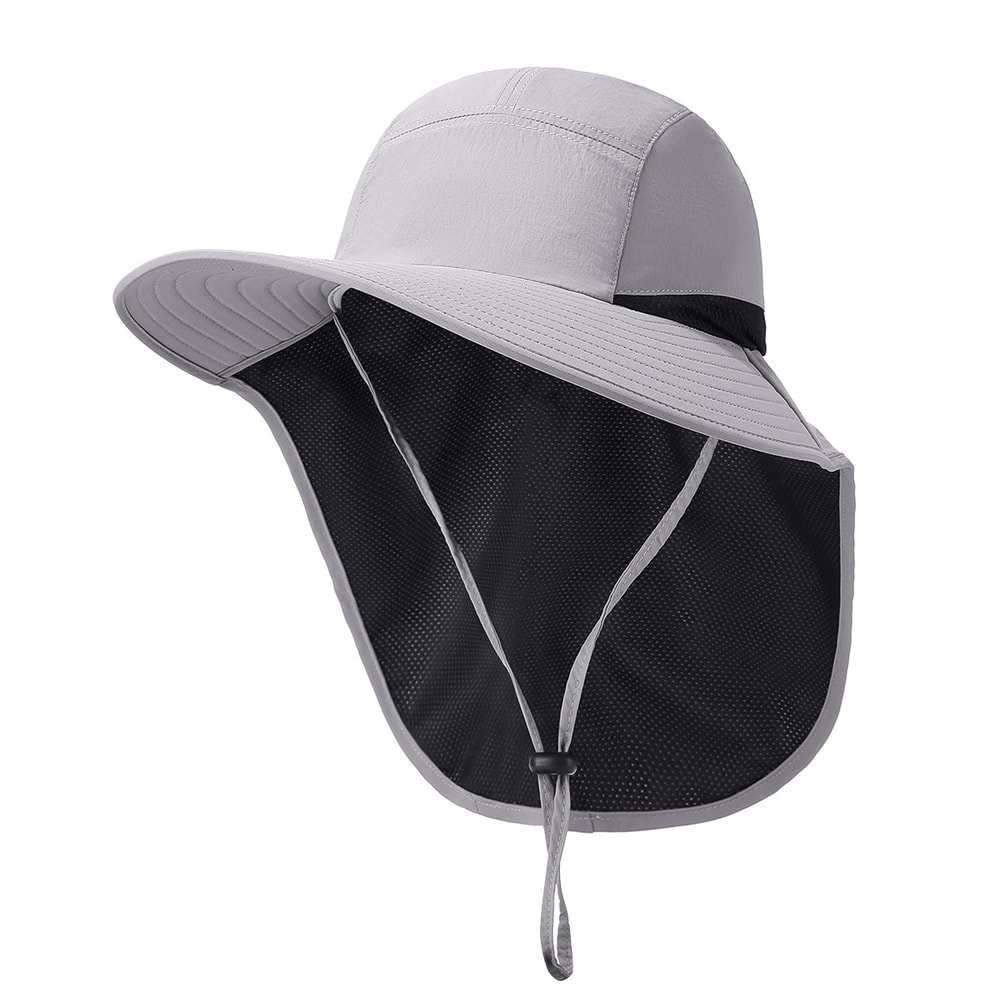 Premium Outdoor Sun Protection Hat With Neck Flap Adjustable Windproof Fishing Hiking Hat 5
