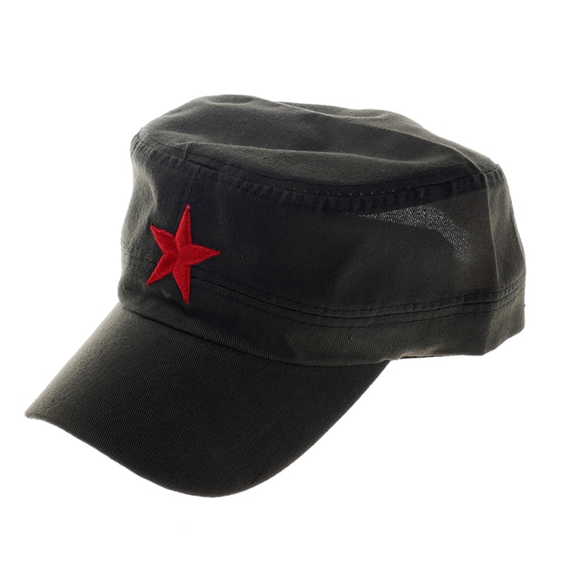 Red Cotton Cap With Star Mao Hat Mens Casual Gift Hat 3