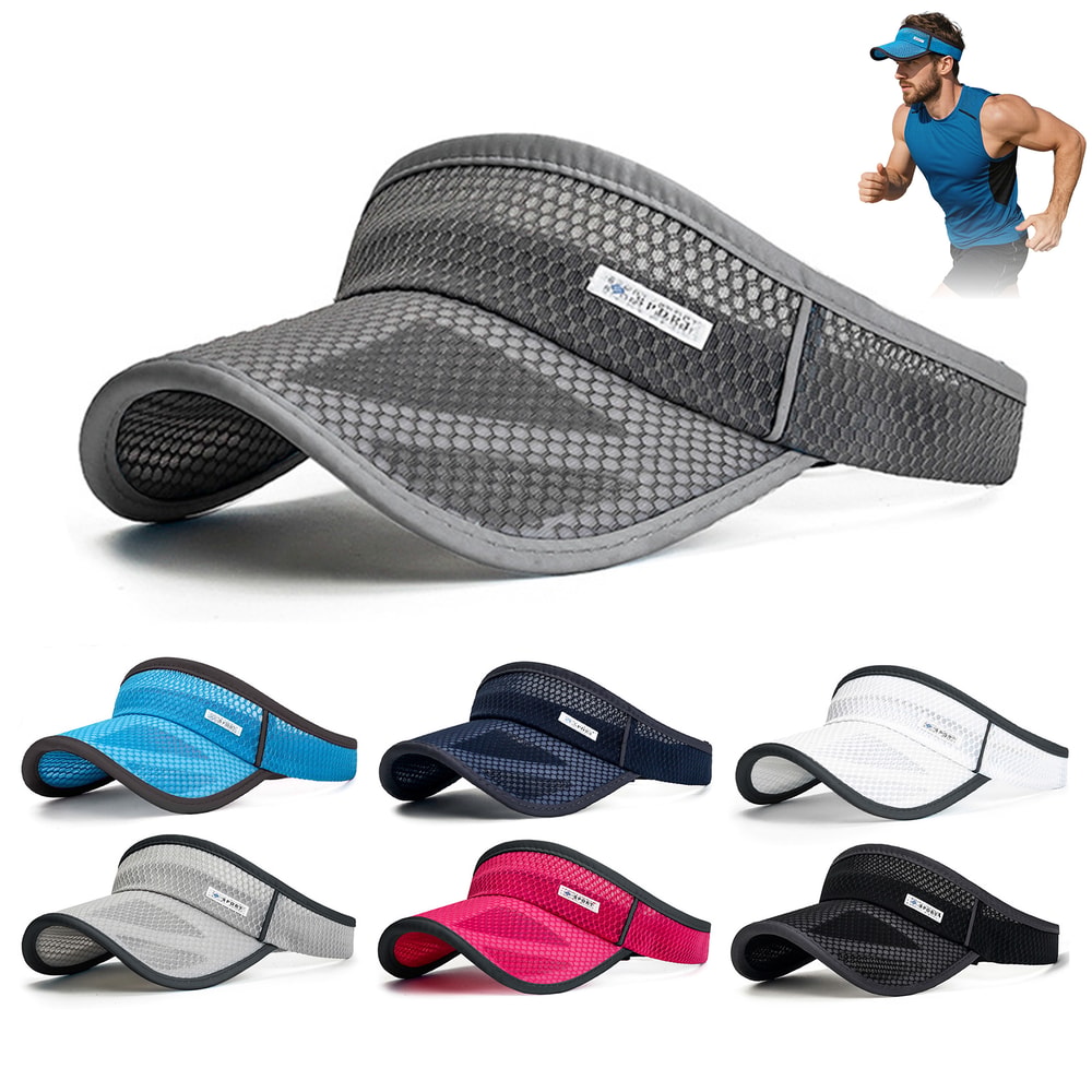 Performance Breathable Mesh Sun Visor Adjustable Quick Dry Sports Visor for Running & Golf