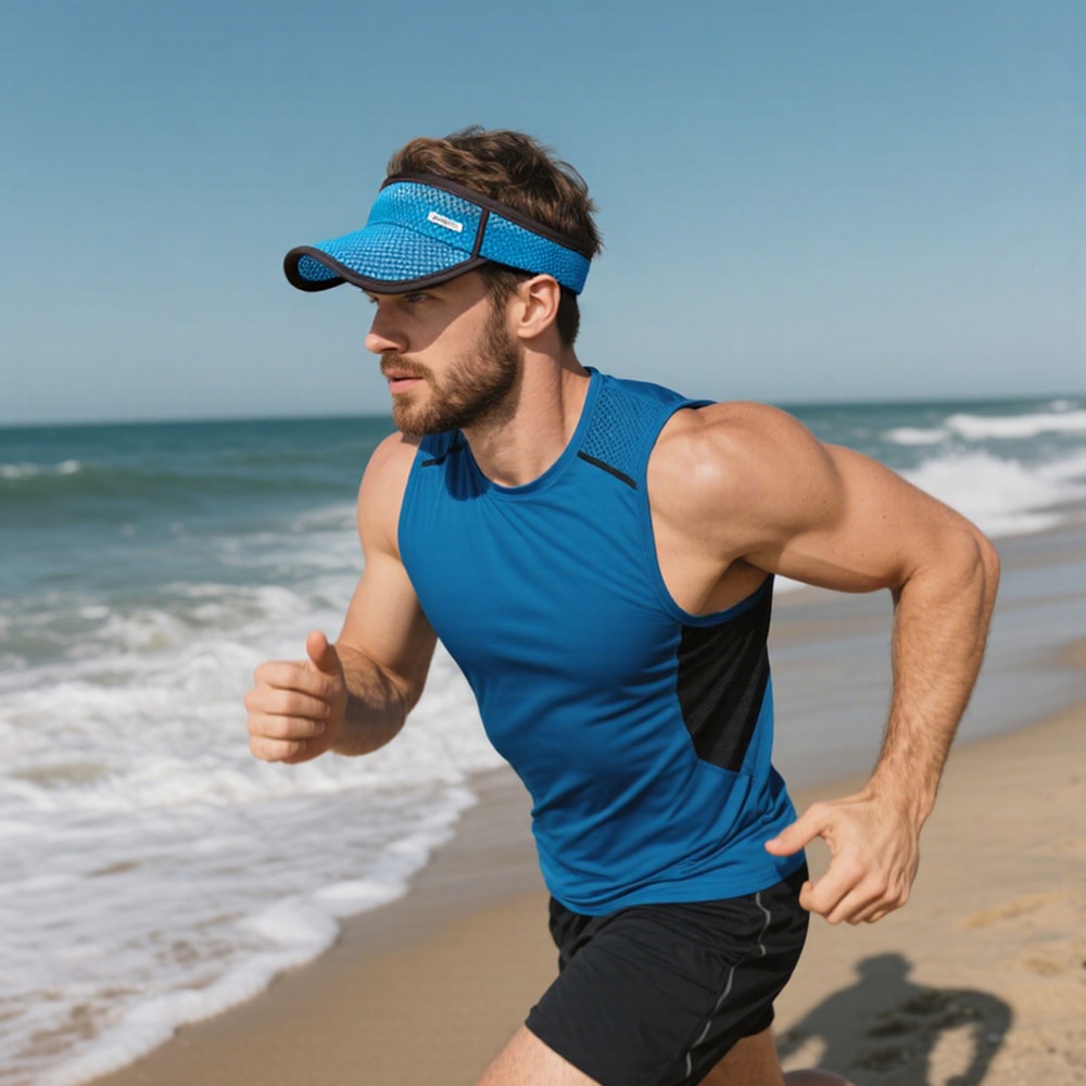 Performance Breathable Mesh Sun Visor Adjustable Quick Dry Sports Visor for Running & Golf