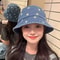 Denim Daisy Bucket Hat For Women Stylish Sun Protection Fishermans Hat 0