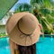 Womens Wide Brim Straw Sun Hat UV Protection Beach & Travel Hat