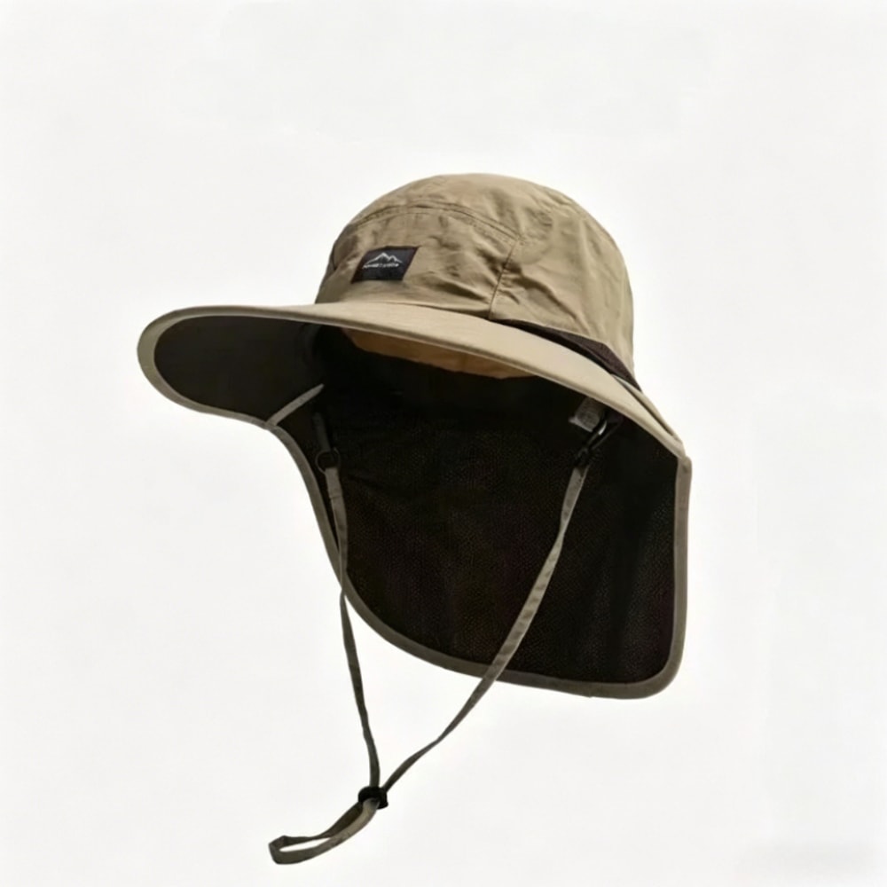Summer Wide Brim Sun Hat for Neck & Face Protection Unisex Outdoor Bucket Hat
