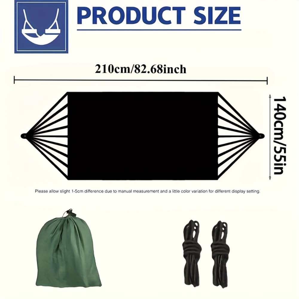 Portable Hammock with Straps and Storage Bag Lightweight Outdoor Lounge Chair for Hiking & Beach