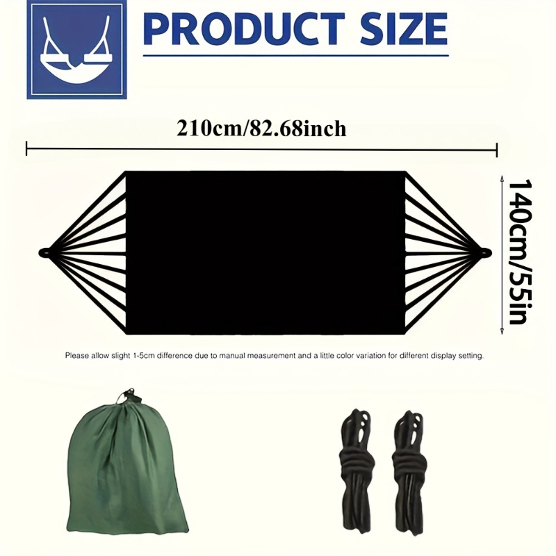Portable Hammock with Straps and Storage Bag Lightweight Outdoor Lounge Chair for Hiking & Beach