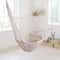 Nordic Style White Hanging Chair For Indoor Outdoor Relaxation 4
