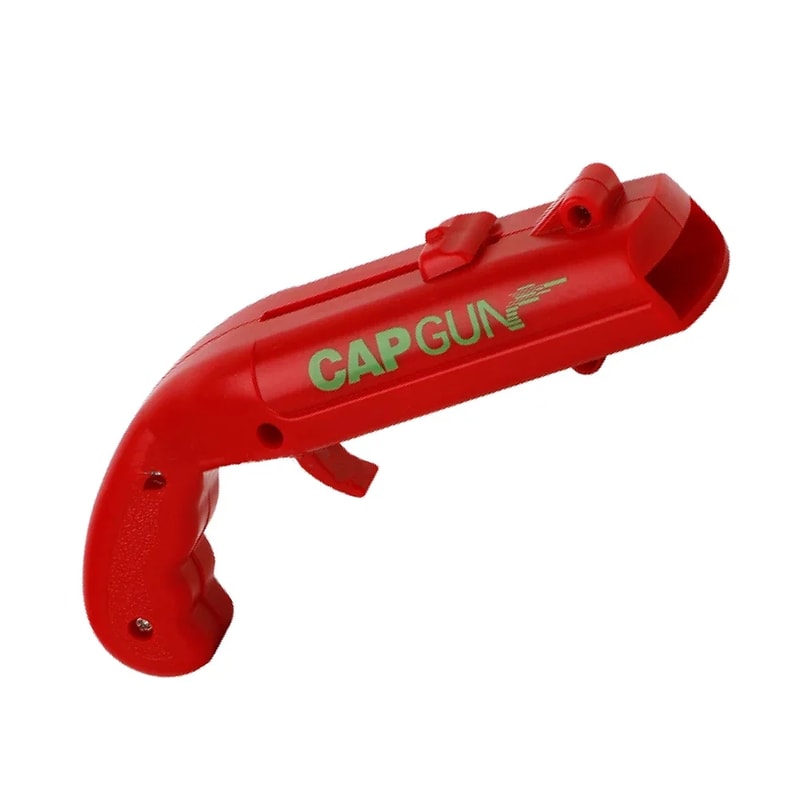 Cap Gun Beer Bottle Opener Fun Party Bar Tool & Beverage Launcher