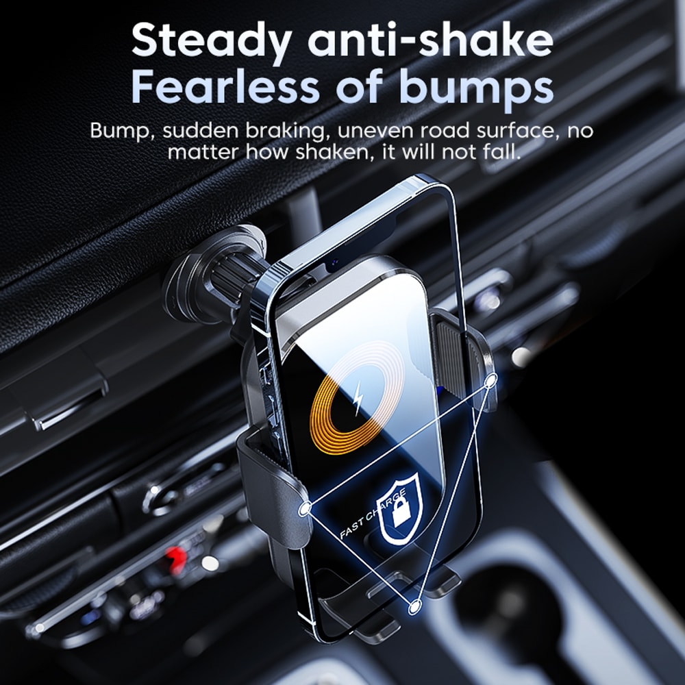 Universal Wireless Car Charger Mount Auto Phone Holder Stand