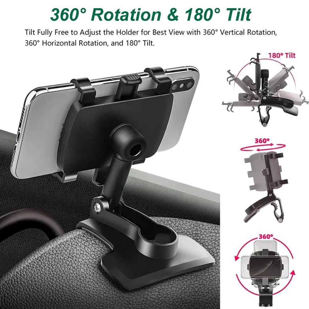 Universal Rotating Car Phone Holder & GPS Dashboard Mount
