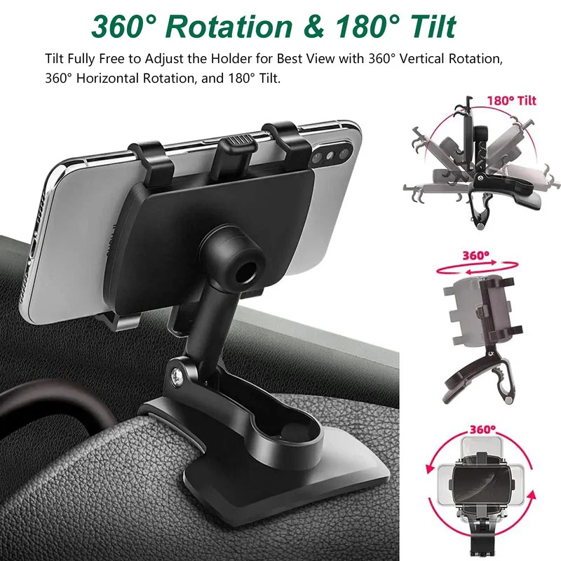 Universal Rotating Car Phone Holder & GPS Dashboard Mount