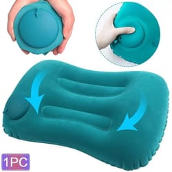 portable inflatable travel pillow for camping & outdoor comfort