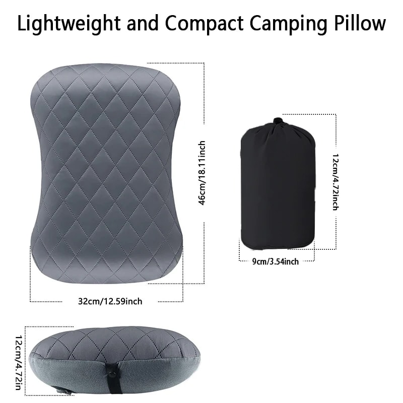 Ultralight Inflatable Neck Lumbar Support Pillow Portable Washable Cover Travel Pillow 2
