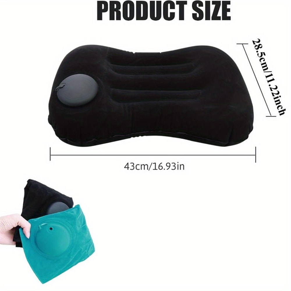 Portable Neck Rest Inflatable Travel Pillow Compact Air Comfort 3