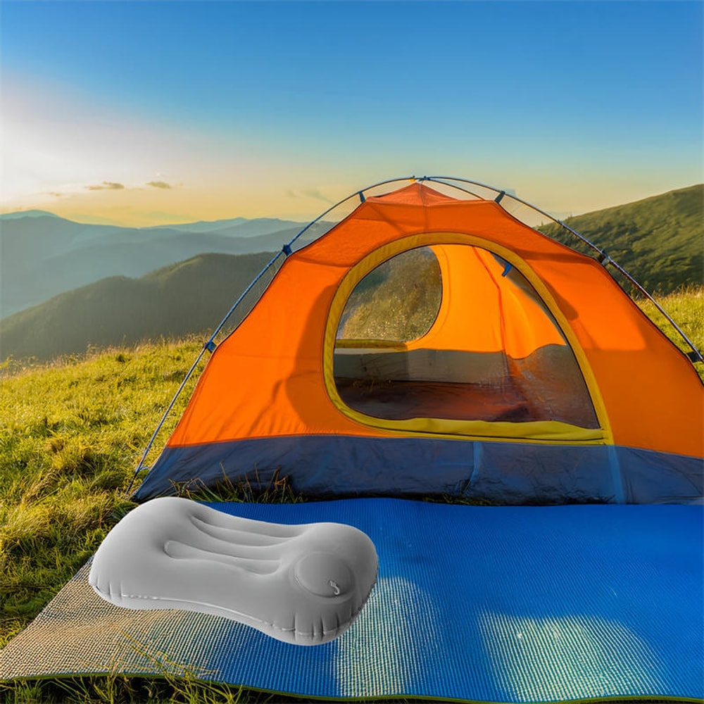 Portable Inflatable Camping Pillow Lightweight Foldable Travel & Outdoor Comfort Cushion