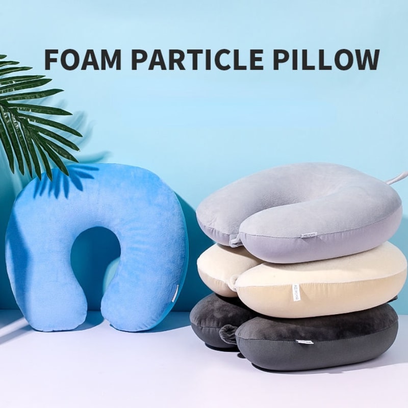 ErgoCloud Travel Neck Pillow Soft Neck Support Pillow for Flights Cars & Office Comfort