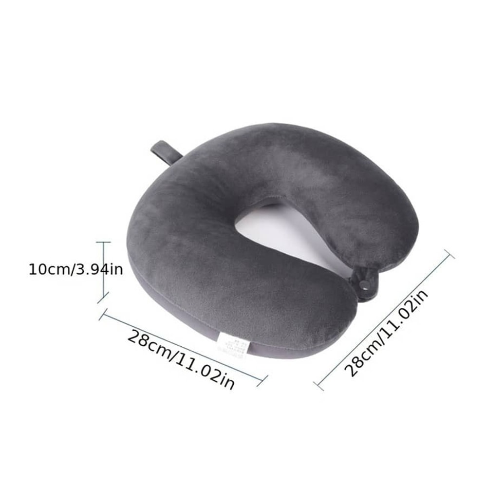 ErgoCloud Travel Neck Pillow Soft Neck Support Pillow for Flights Cars & Office Comfort