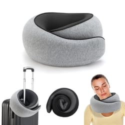 premium memory foam neck support pillow u shaped portable travel neck pillow for flights cars & office naps