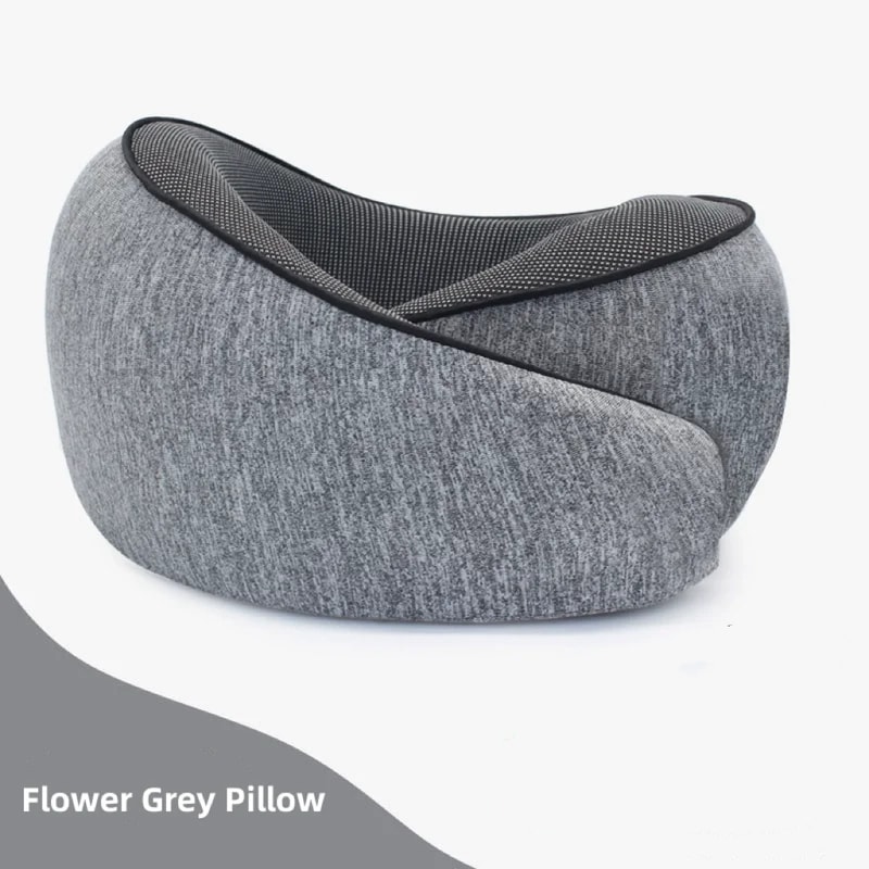 Premium Memory Foam Neck Support Pillow U Shaped Portable Travel Neck Pillow for Flights Cars & Office Naps