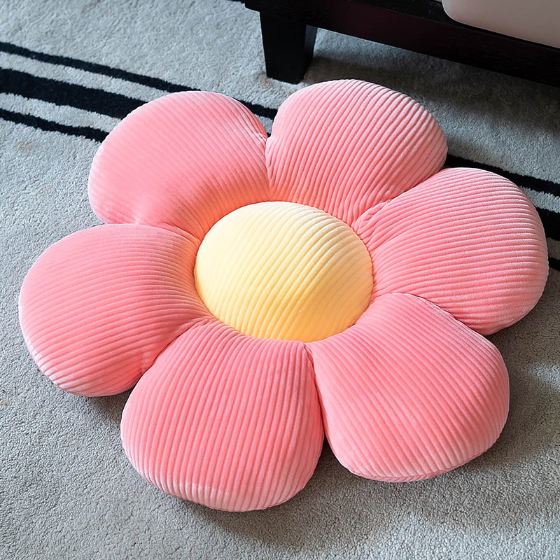 Plush Six Petal Flower Cushion Pillow Floral Seat Cushion For Bedroom Kids Room Decor 9