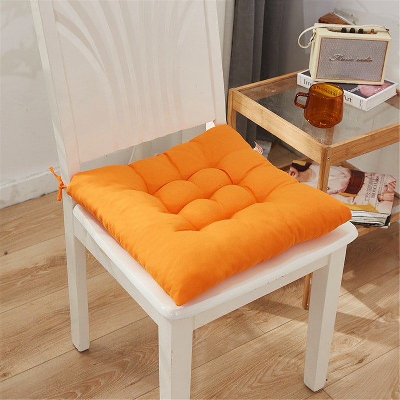 Ultra Plush Square Chair Cushion Seat Pad With Secure Tie Ons Soft Comfort Cushion For Dining Offic 6