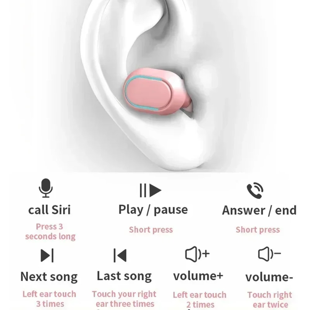 Premium Wireless Bluetooth Earbuds with Mic & LED Display TWS Headphones
