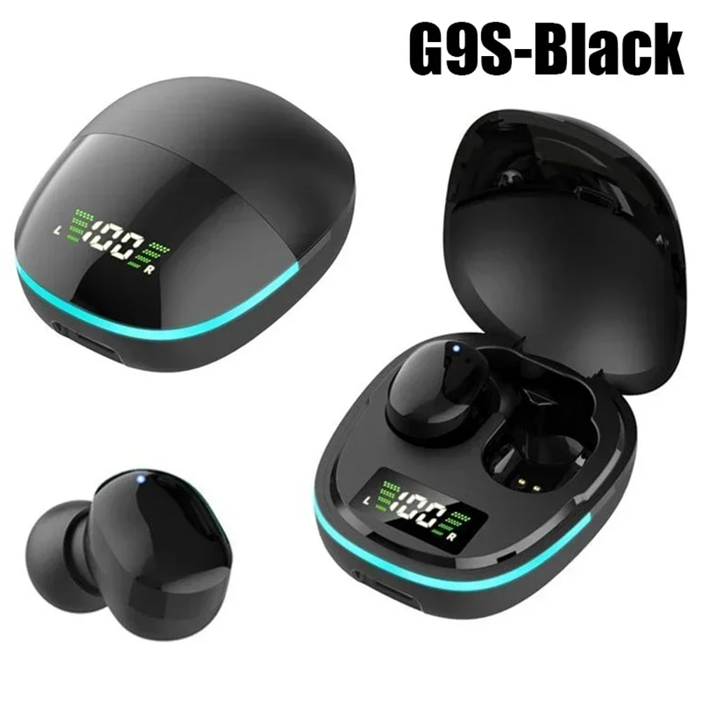 Wireless TWS Bluetooth Earbuds with LED Display & Noise Cancelling Mic