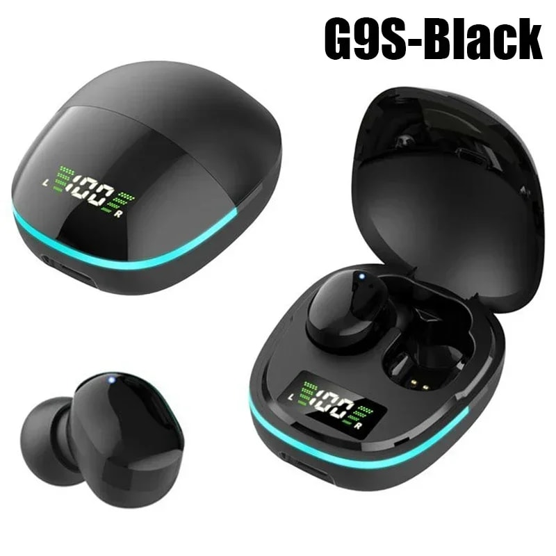 Wireless TWS Bluetooth Earbuds with LED Display & Noise Cancelling Mic