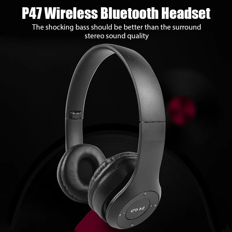 Foldable Wireless Bluetooth Headphones with Mic & Volume Control