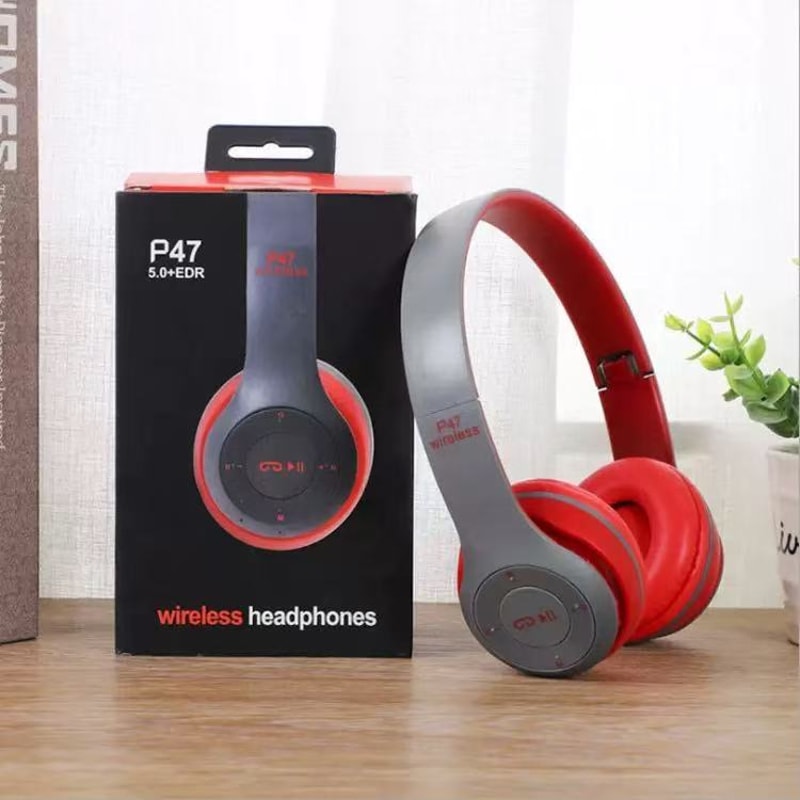 Foldable Wireless Bluetooth Headphones with Mic & Volume Control