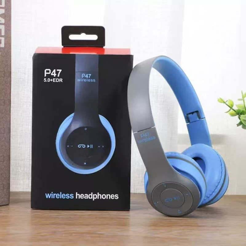 Foldable Wireless Bluetooth Headphones with Mic & Volume Control