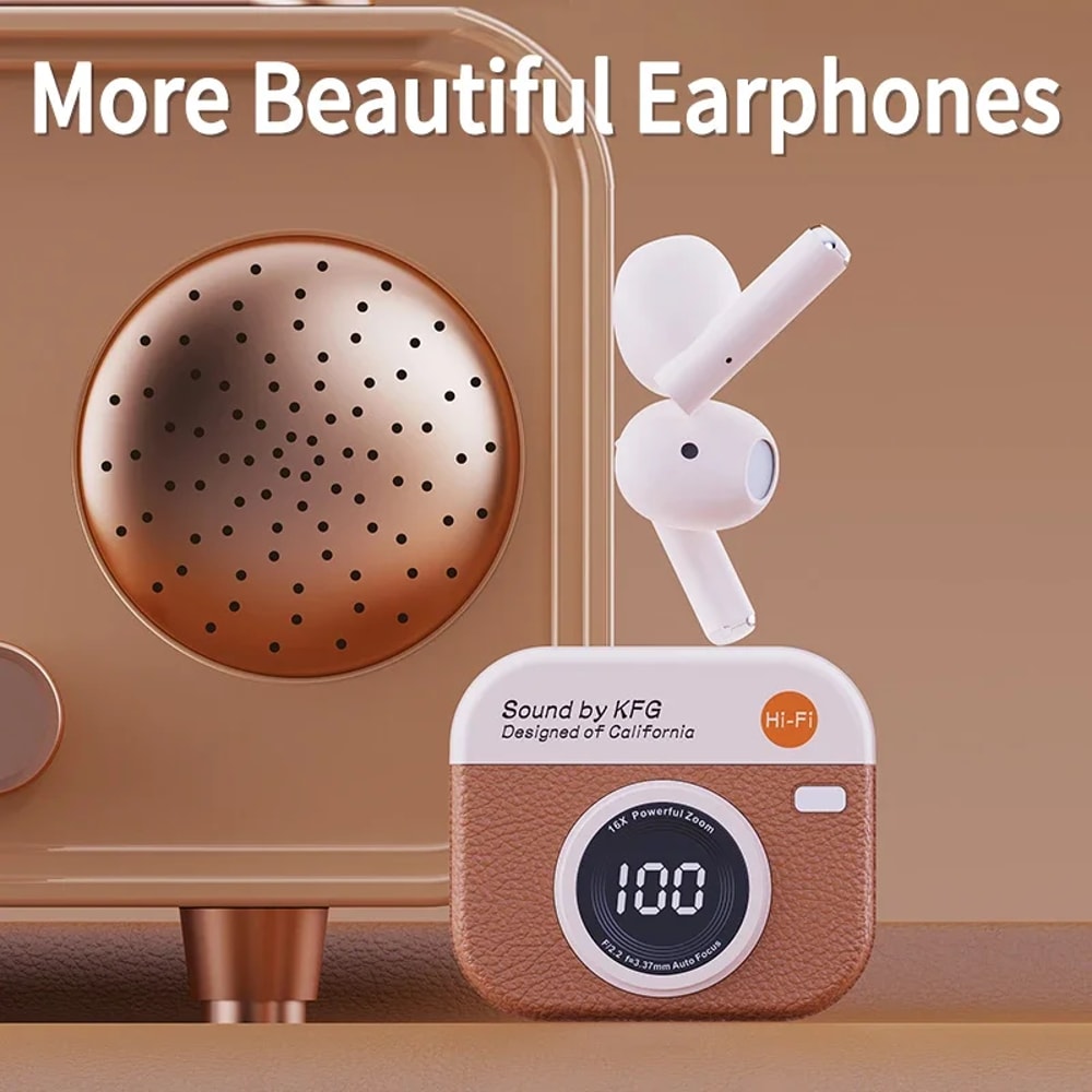 Wireless Headphones Power LED Digital Display Endurance HiFi Gaming Headsets Sports Earbuds