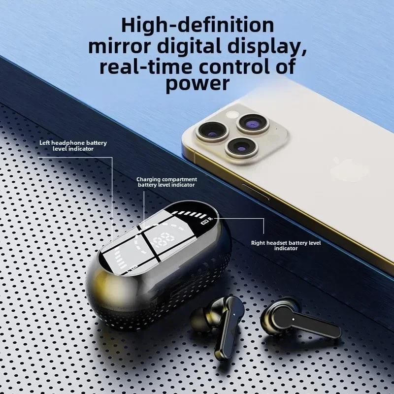 Wireless Bluetooth Earbuds with Noise Reduction & Bass Touch Control