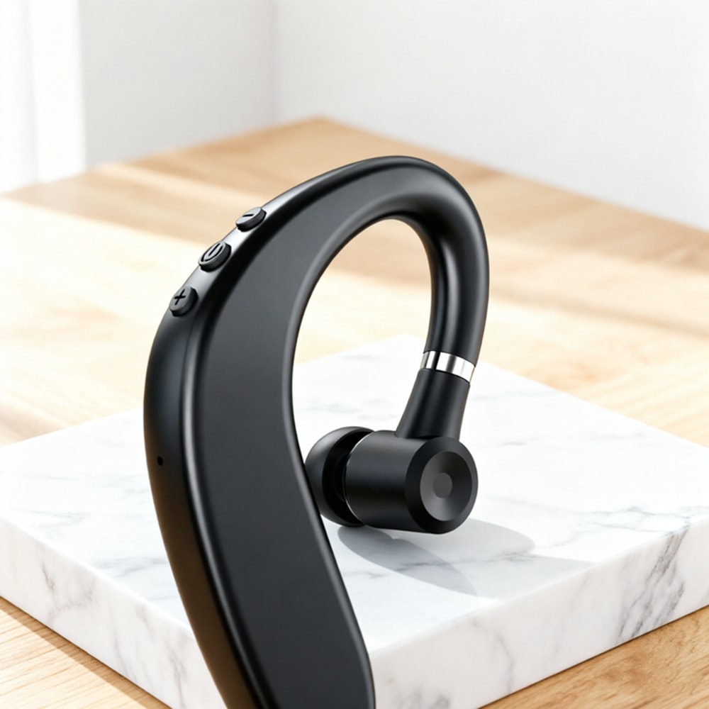 Premium Wireless Bluetooth Earphones Single Ear Headset for Sports & Business