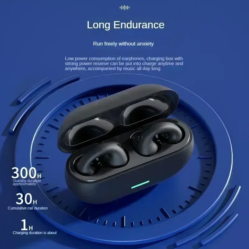 Wireless Bone Conduction Bluetooth Headset for Sports & Music