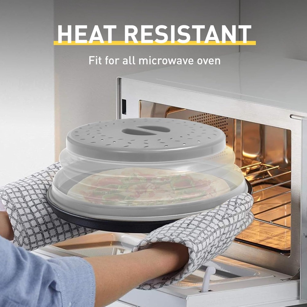 Microwave Splash Guard Foldable BPA Free Cover for Plates and Bowls