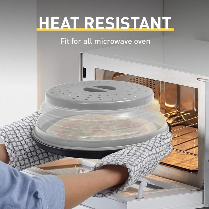 Microwave Splash Guard Foldable BPA Free Cover for Plates and Bowls