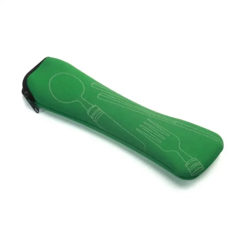 Portable Cutlery Bag with Zipper for Travel Camping School Lunch