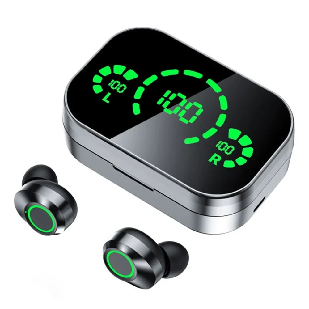 Wireless Bluetooth Earbuds with Mic and LED Charging Case