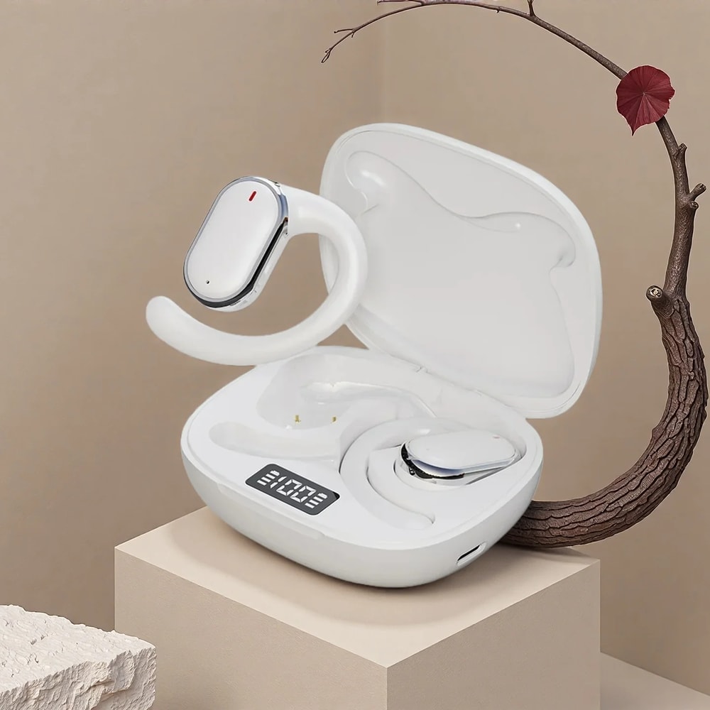 TWS Wireless Earbuds with Rotatable Fit Waterproof Bluetooth Sports Headset
