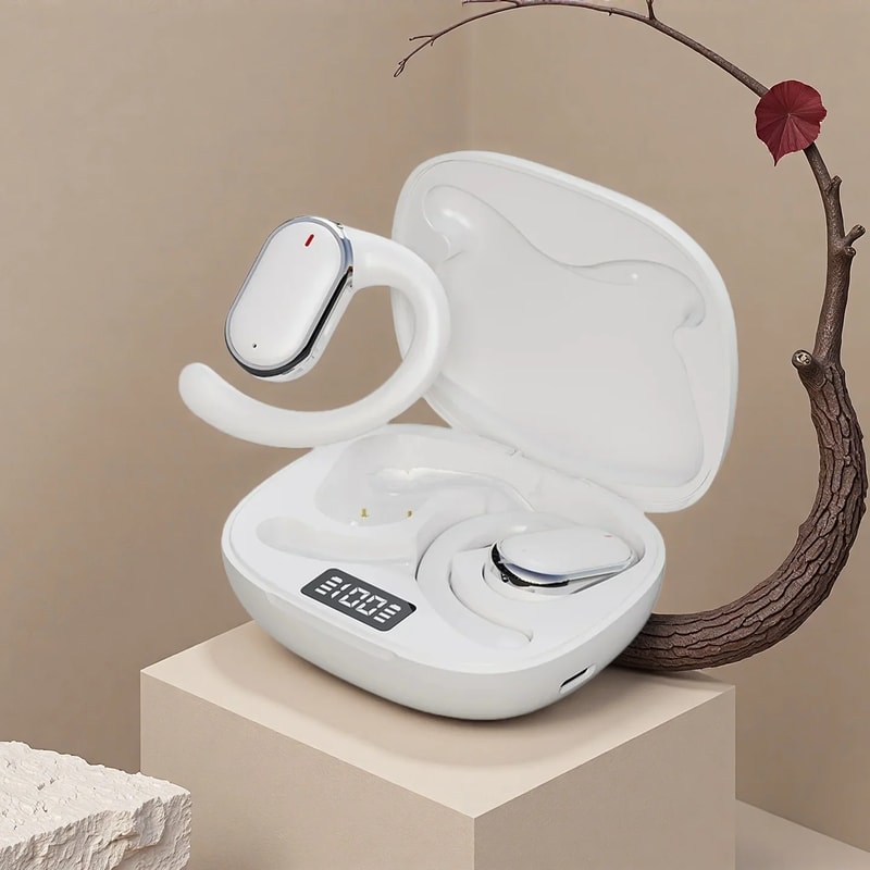 TWS Wireless Earbuds with Rotatable Fit Waterproof Bluetooth Sports Headset