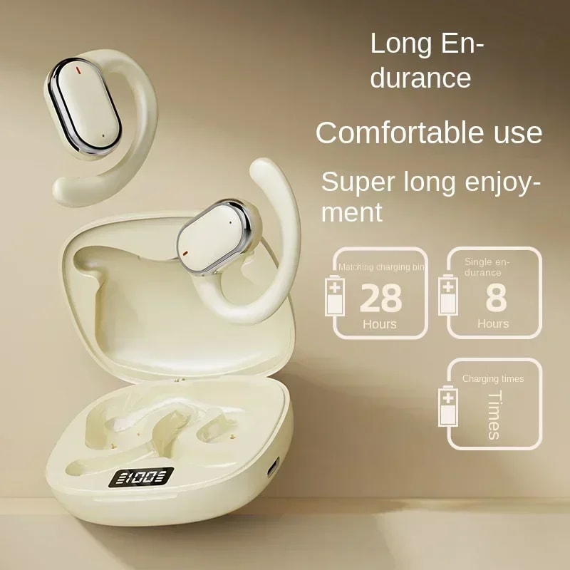 TWS Wireless Earbuds with Rotatable Fit Waterproof Bluetooth Sports Headset