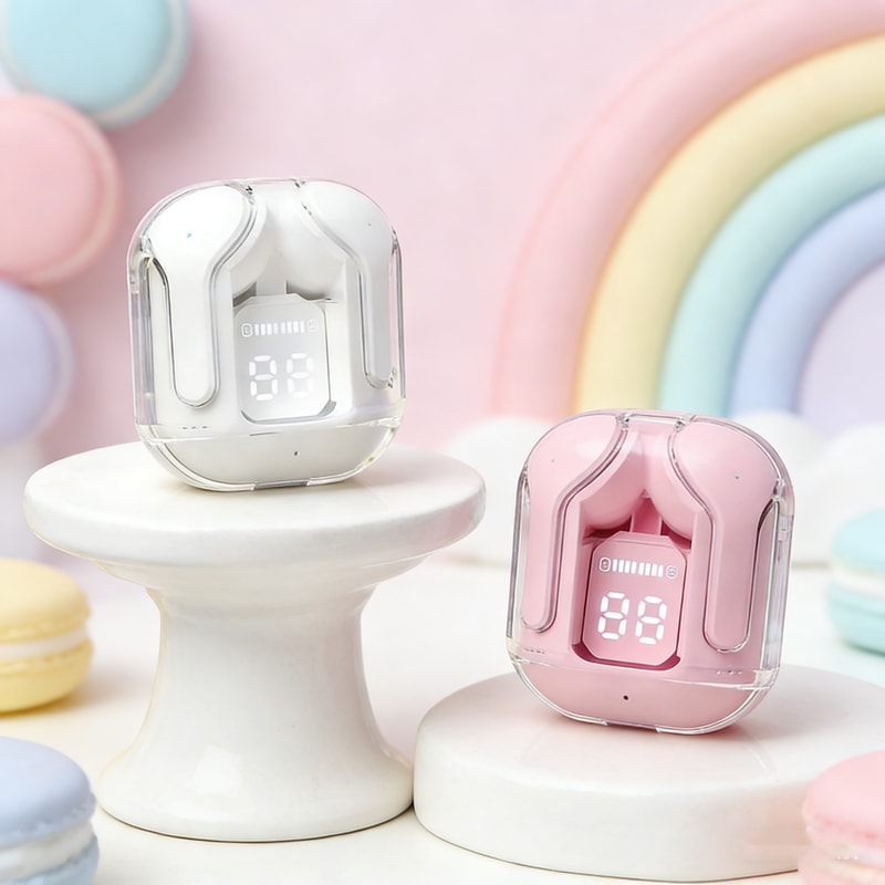 Transparent HiFi Bluetooth Earbuds For Smartphones 0