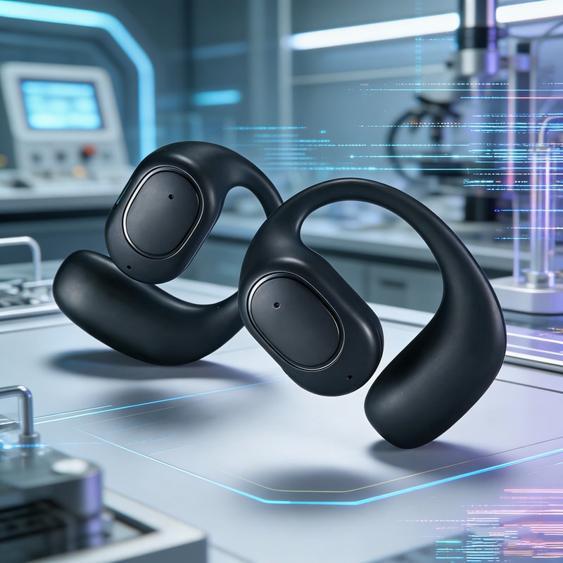 HiFi Wireless Air Conduction Earphones Sports Noise Cancel Headset