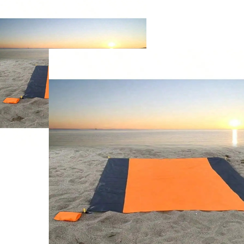 Waterproof Sandproof Beach Blanket With Stakes Foldable Outdoor Picnic Mat