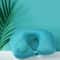 Press Inflate Travel Neck Pillow Soft U Shaped Portable Nap Pillow